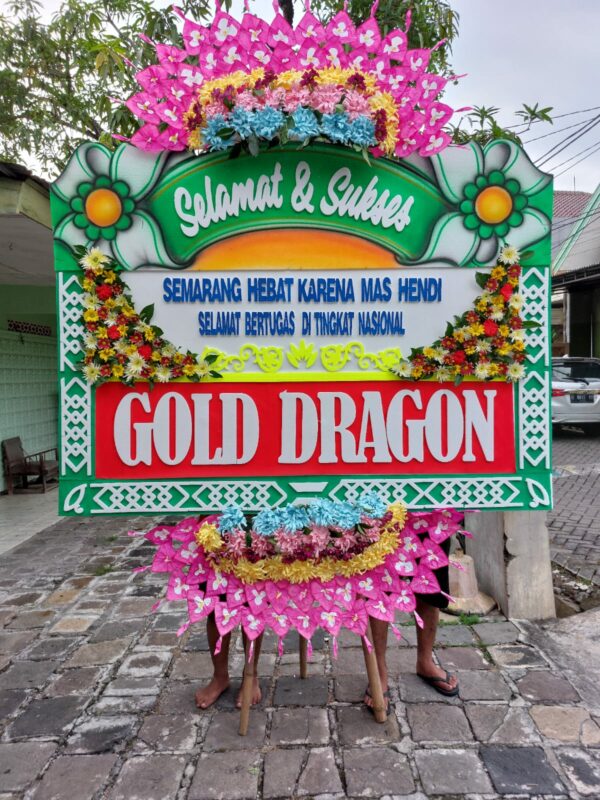Karangan Bunga Selamat & Sukses Gold Dragon