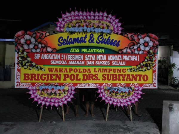 Karangan Bunga Selamat & Sukses Wakapolda Lampung