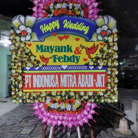 Karangan Bunga Happy Wedding Mayank dan Febdy