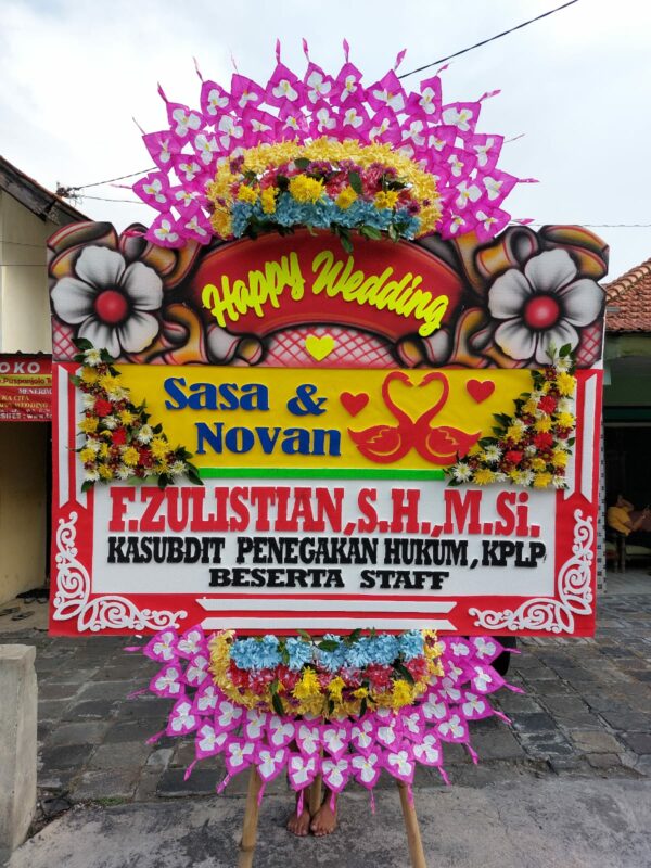 Karangan Bunga Happy Wedding Sasa dan Novan