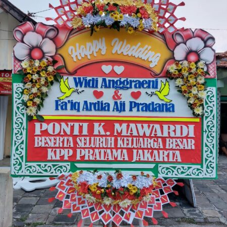 Karangan Bunga Happy Wedding Widi Anggraeni dan Fa'iq Ardia